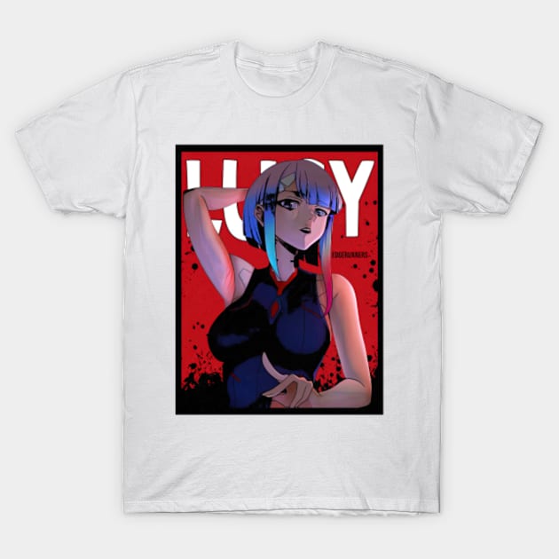 Lucyna Lucy Kushinada Cyberpunk Edgerunners Red Comic T-Shirt by beataamberd7